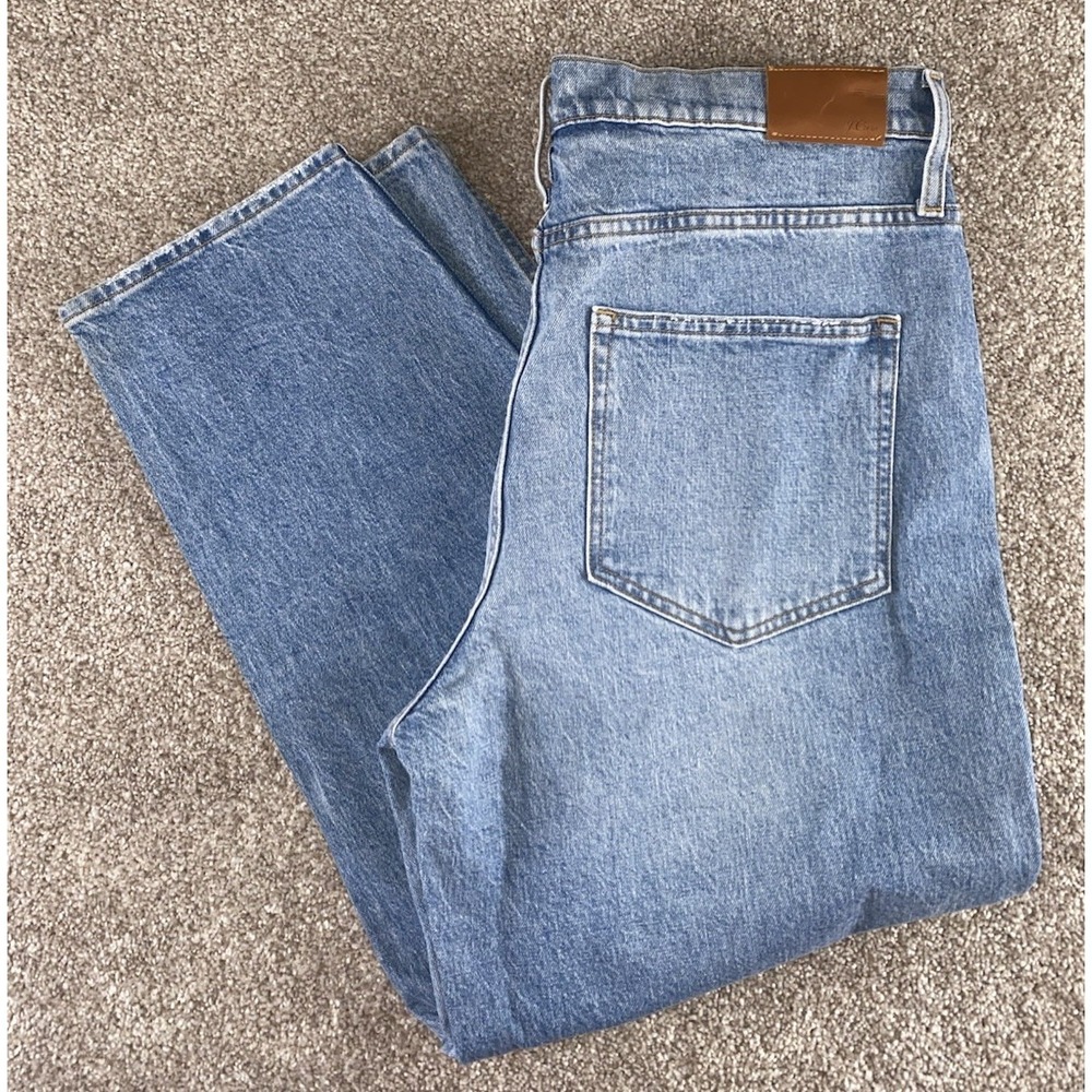 J Crew Peggy Jeans Distressed 31 (34x26) Skater Stretch Preppy High Rise Read